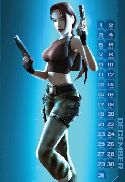 calendrier lara croft